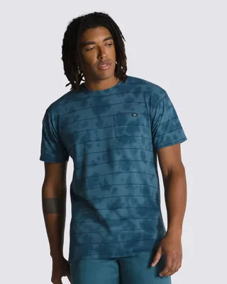 Tie Dye Checkerstripe Knit Shirt