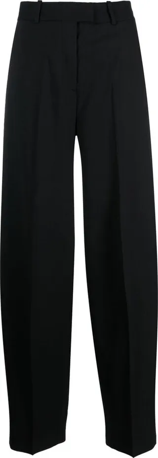 Straight-Leg Wool-Blend Trousers