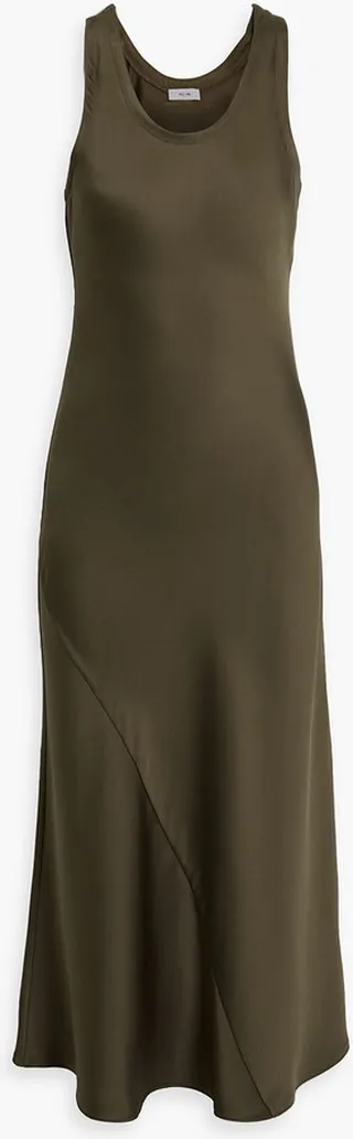 Elodie satin-crepe midi dress