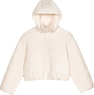Short white puffer jacket
