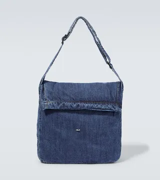 Sling denim shoulder bag