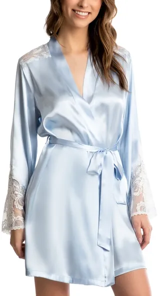 Linea Donatella Paloma Satin Wrap Robe
