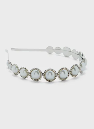 Pearl Detail Metal Headband