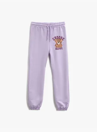 Printed Jogger Sweatpants Elastic Waistband Drawstring