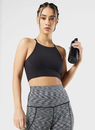 Padded Racer Back Detail Sports Bra