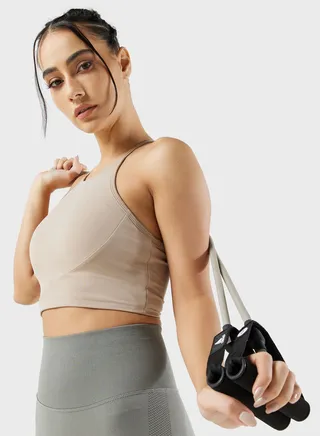 Padded Racer Back Detail Sports Bra