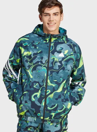 Future Icons Allover Print Full-Zip Hoodie