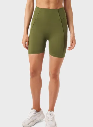 Diagonal Biker Shorts