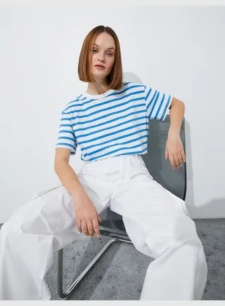 Short Sleeve Crew Neck Basic T-Shirt