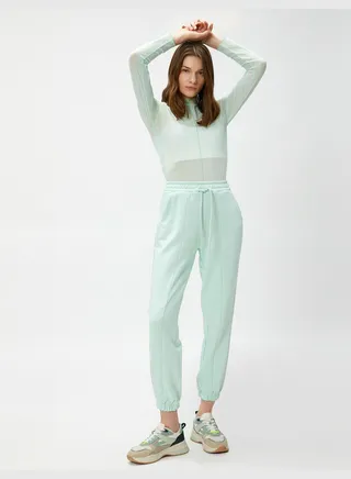 Jogger Sweatpants Ribbed Pocket