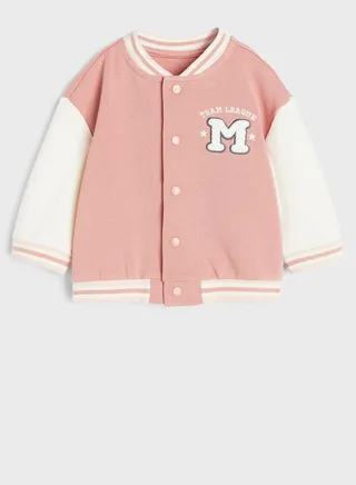 Kids Color Block Baseball Jacket