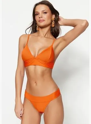 Pomegranate Flower Textured Regular Leg Bikini Bottoms TBESS21BA0091