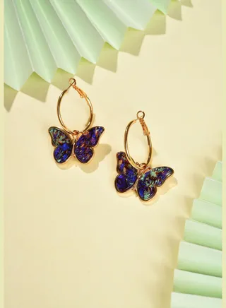 Gold Plated Designer Stone Drop Earring