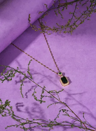 Gold Plated Designer Stone Necklace