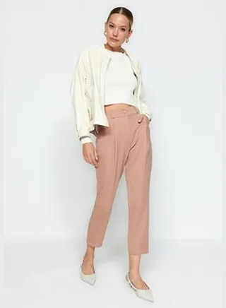 Mink Woven Trousers TWOAW24PL00141