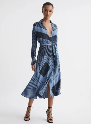 V-Neck Printed Dress