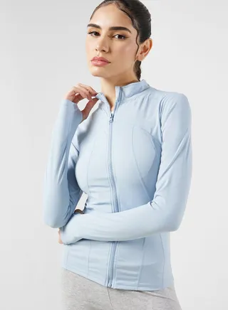 Zip Front Athletic Fitted Jacket
