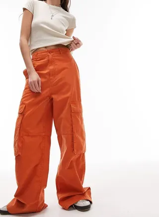 High Waist Pocket Detail Pants