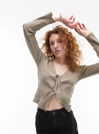 Tie Detail Knitted Top