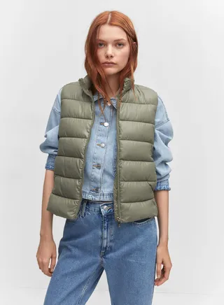 Zip Detail Vest Coat