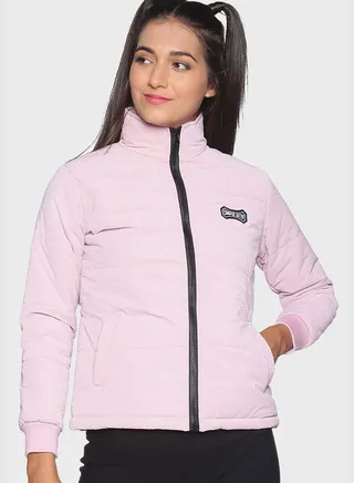 High Neck Quilted Jacket
