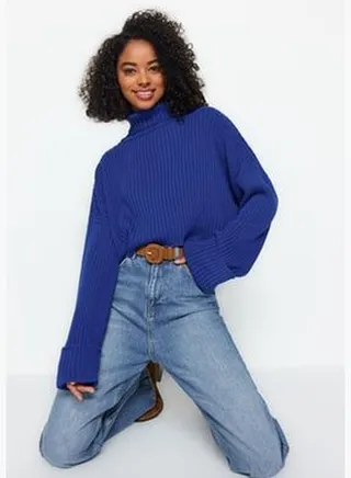 Saks Crop Basic Knitwear Sweater TWOAW22KZ0223
