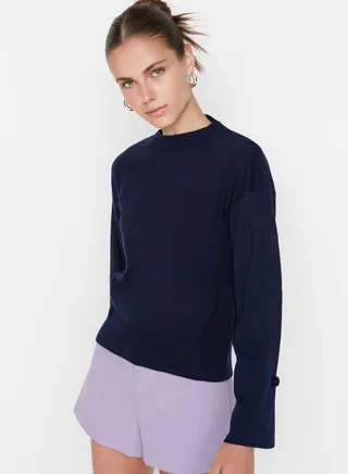 Button Detail Knitted Sweater