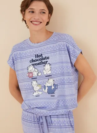 Crew Neck Pyjama T-Shirt And Pants