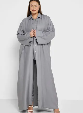 Button Down Shirt & Abaya Set