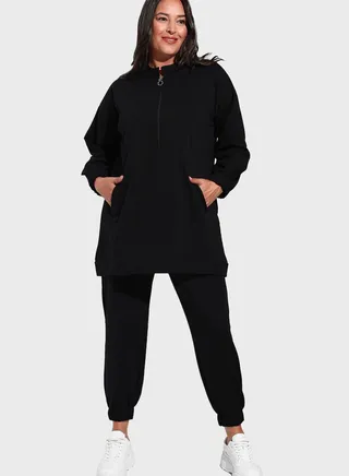 High Neck Tracksuit Set