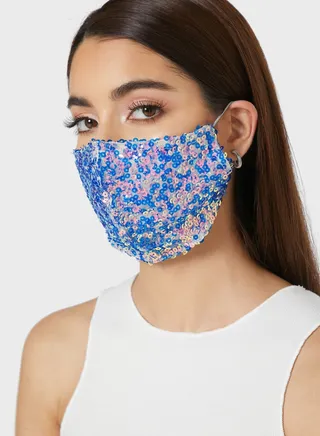 Color Sequins Mask