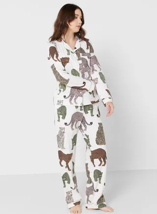 Printed Shirt & Pyjama Set