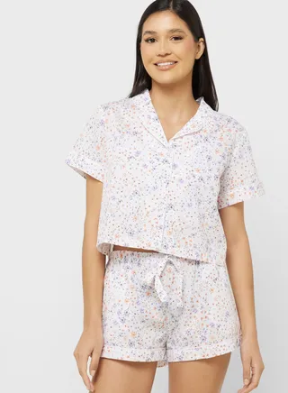 Button Detail Pyjama Shirt