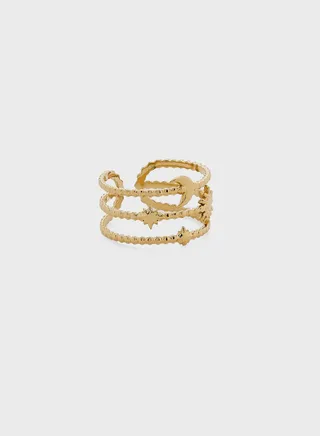 Phoenix Sun Moon Star Design Ring