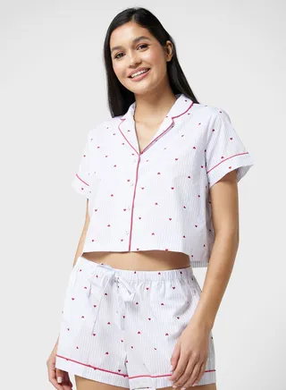 Button Detail Pyjama Shirt