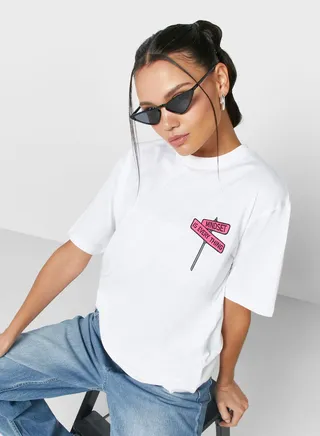 Oversized Tee With Drop Shoulder