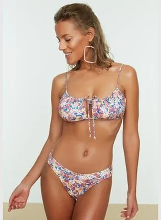 Floral Print Bikini Bottoms TBESS22BA0119