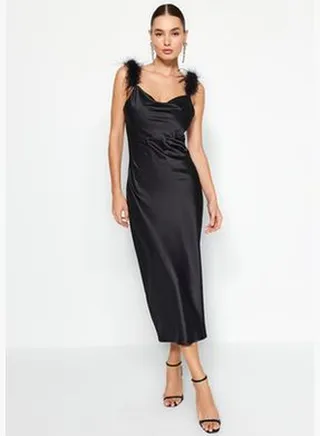 Black Satin Dress TPRAW24EL00181