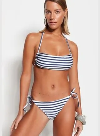 Bikini Bottoms with Tie Striped Regular Leg TBESS23BA00135