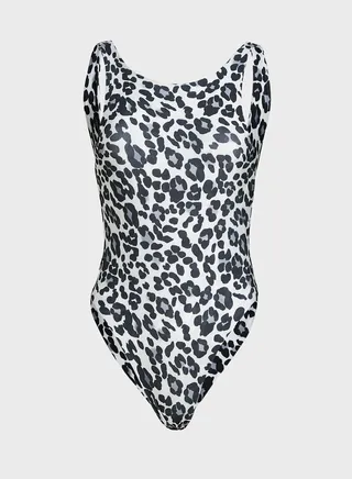 Printed High Leg Swimsuit