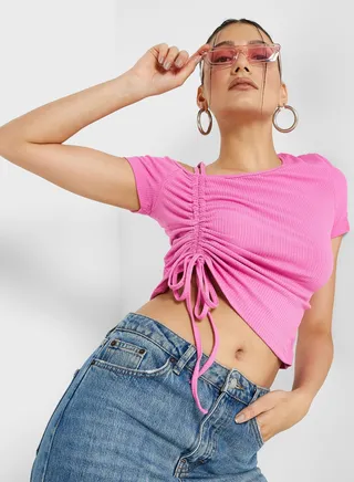 Ruched Rib Top