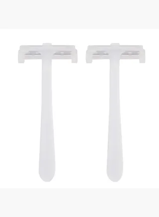 Razor for Women, 2 Pieces, White