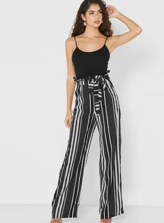 Printed Wide Leg Pants