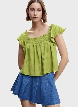 Ruffle Detail Top