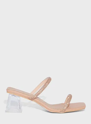 Double Strap High Heel Sandals