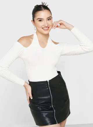 Cold Shoulder Detail Sweater