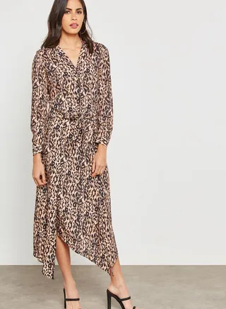 Animal Print Midi Skirt