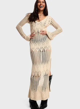 Cut Out Side Slit Dress