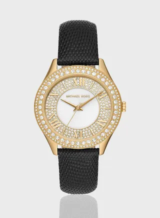 Harlowe Leather Strap Analog Watch