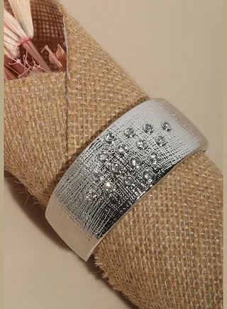 Silver Plated Designer Stone Party Wear Bracelet For Women